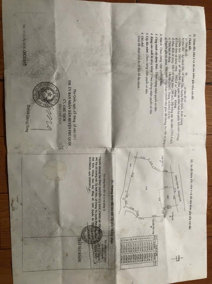 Đất thổ cư xã Gành Dầu, Phú Quốc 2602m² giá 29 tỷ - Sổ đỏ chính chủ