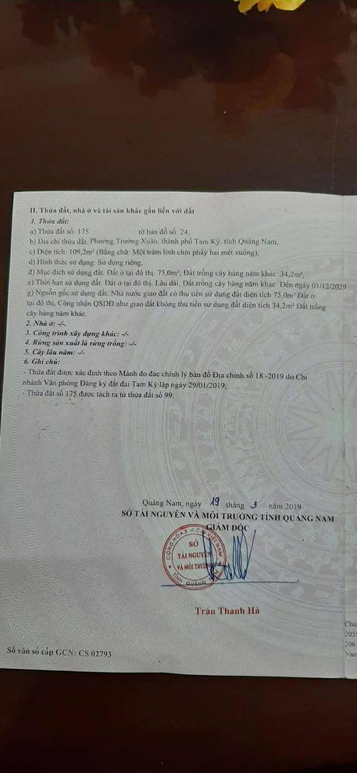 Đất nền Trường Xuân Tam Kỳ 110m² giá 900 triệu - Hướng Đông Bắc, cơ hội đầu tư hấp dẫn!