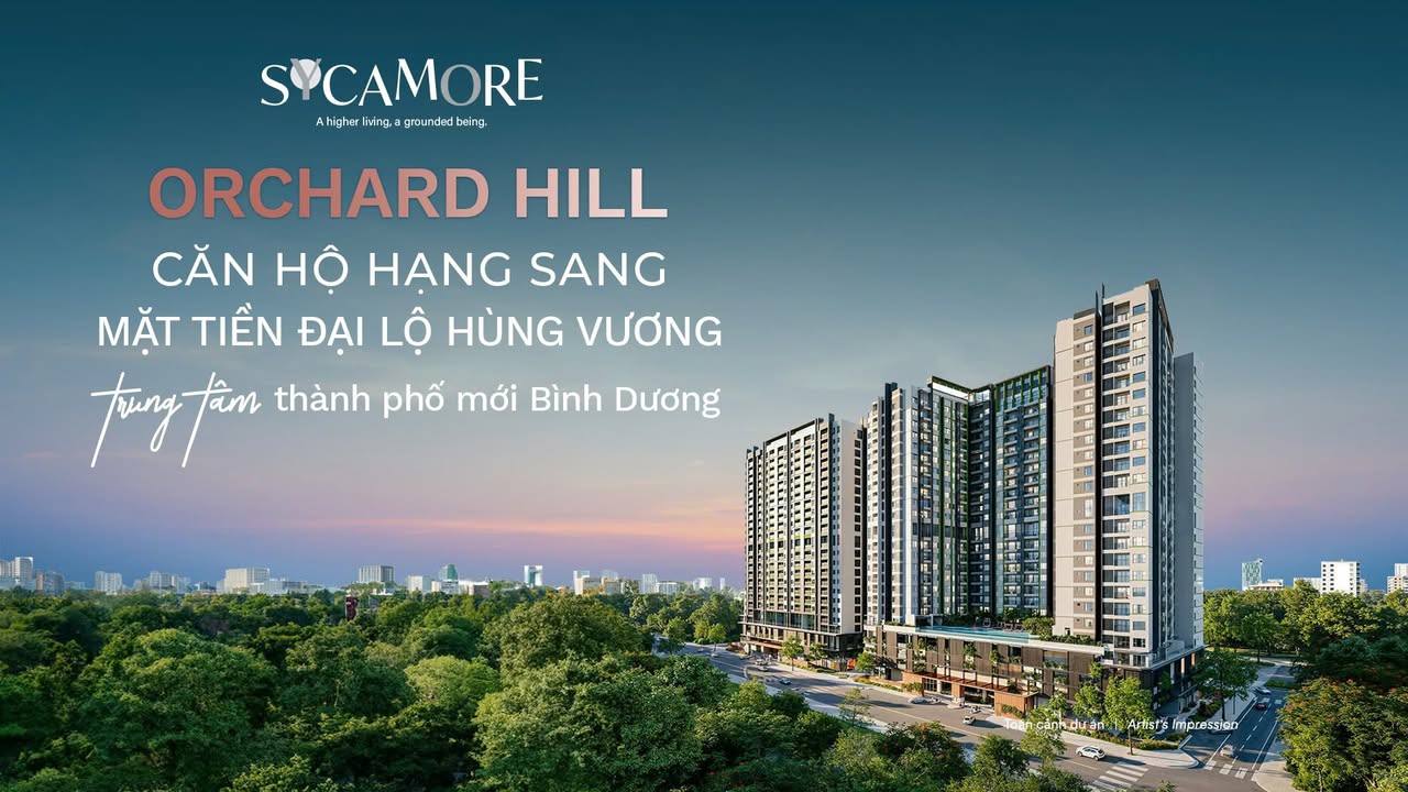 Căn hộ Orchard Hill Thủ Dầu Một 95.8m² giá 4.3 tỷ - View đại lộ Hùng Vương tuyệt đẹp!