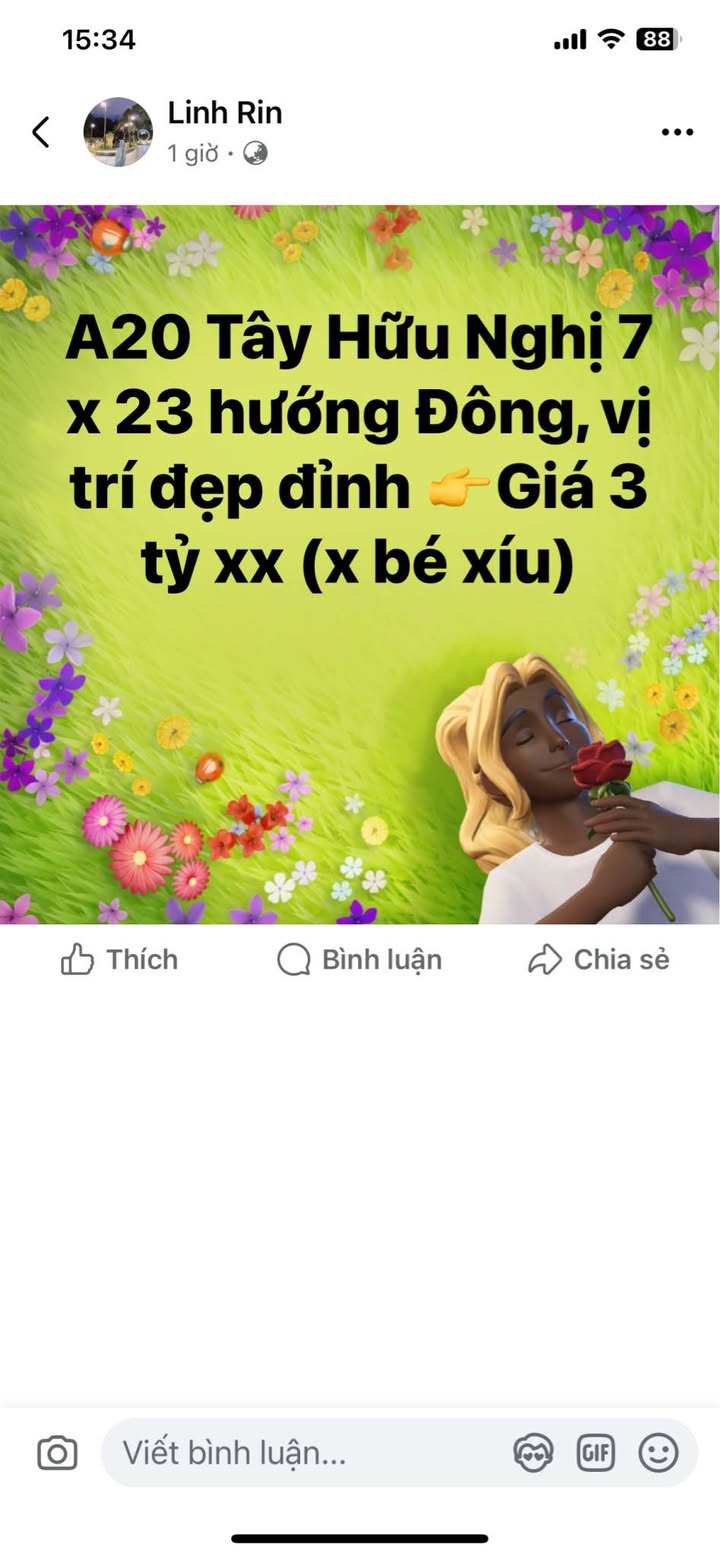 Đất nền A20 Tây Hữu Nghị 161m² giá 3 tỷ - Vị trí đẹp hướng Đông