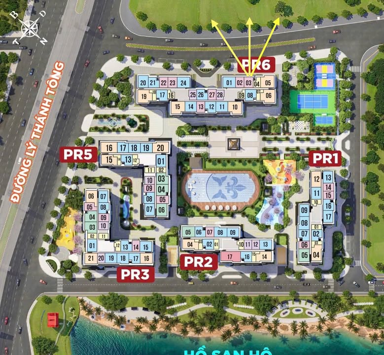 Căn hộ PR6.1x03 Gia Lâm 50m² giá 6.485 tỷ - Hướng Đông Bắc view công viên