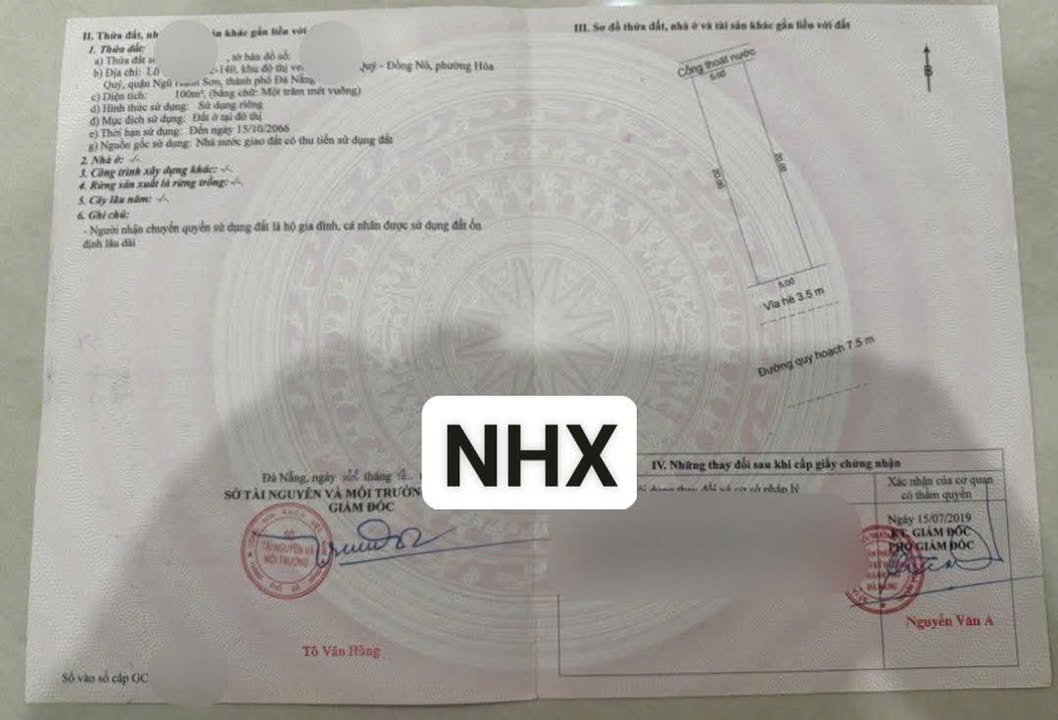 Bán đất mặt tiền đường Nam Hoà Xuân 100m² giá 5.5 tỷ - Sổ hồng chính chủ, công chứng ngay!