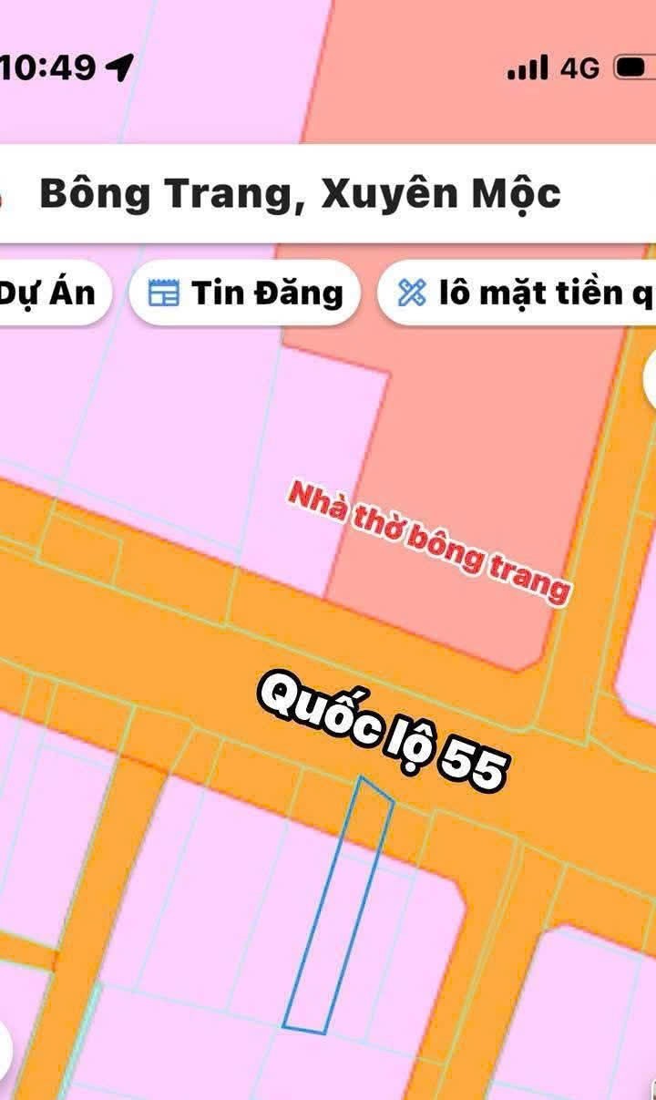 Đất mặt tiền Quốc Lộ 55, xã Bông Trang, 388m² - Kinh doanh thuận lợi!