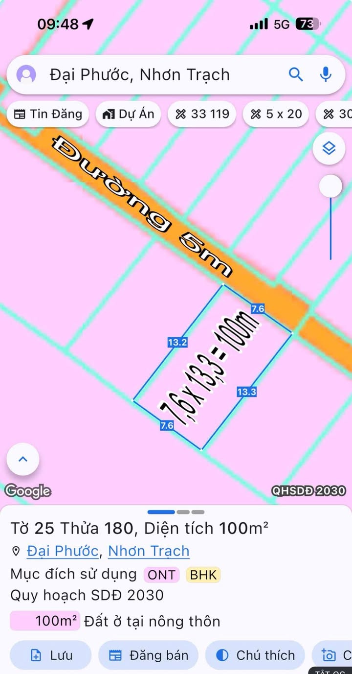 Đất nền Nhơn Trạch 100m² giá 2.45 tỷ - Sổ đỏ, xây dựng tự do!