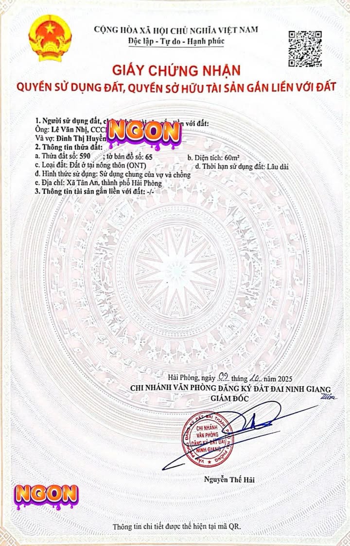 Đất thổ cư Vạn Phúc 60m² giá 1 tỷ - Vị trí vàng gần trường học!