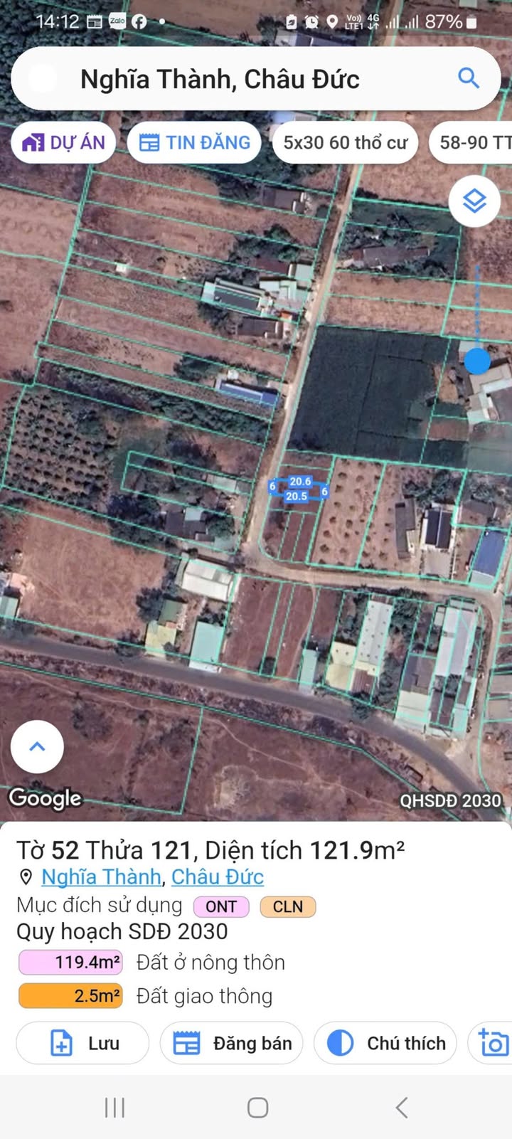 Đất nền Nghĩa Thành, Châu Đức 122m² giá 1.35 tỷ - Sổ đỏ chính chủ!