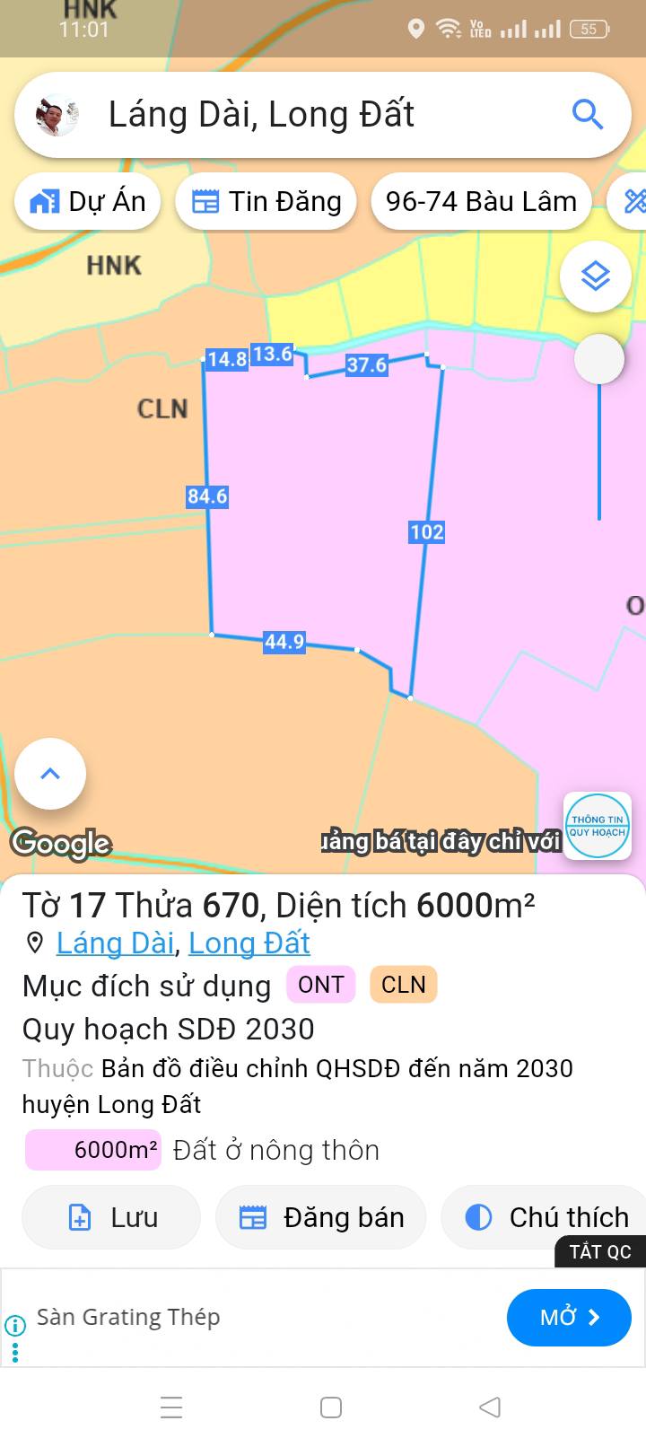 Đất nền Láng Dài Đất Đỏ 6000m² giá tốt - Cơ hội đầu tư sinh lời!