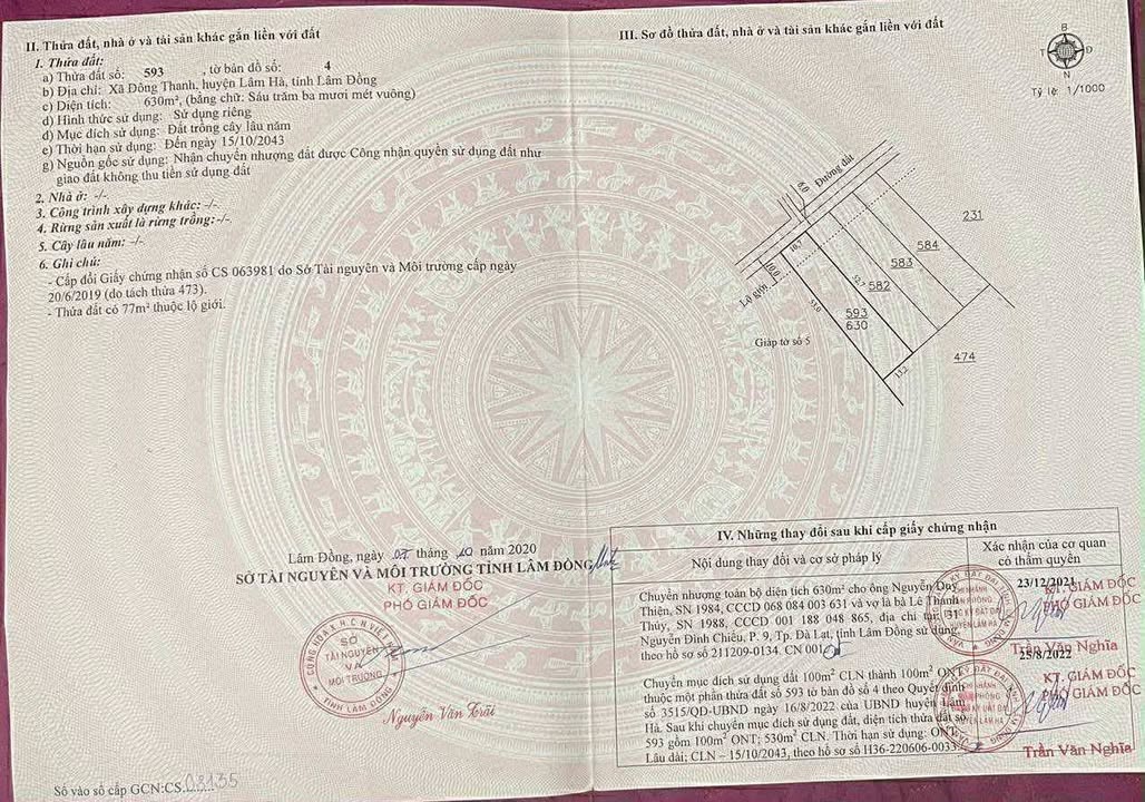 Đất nền 630m² tại xã Nam Ban, Lâm Hà - Giá chỉ 1.7 tỷ, vị trí đẹp!