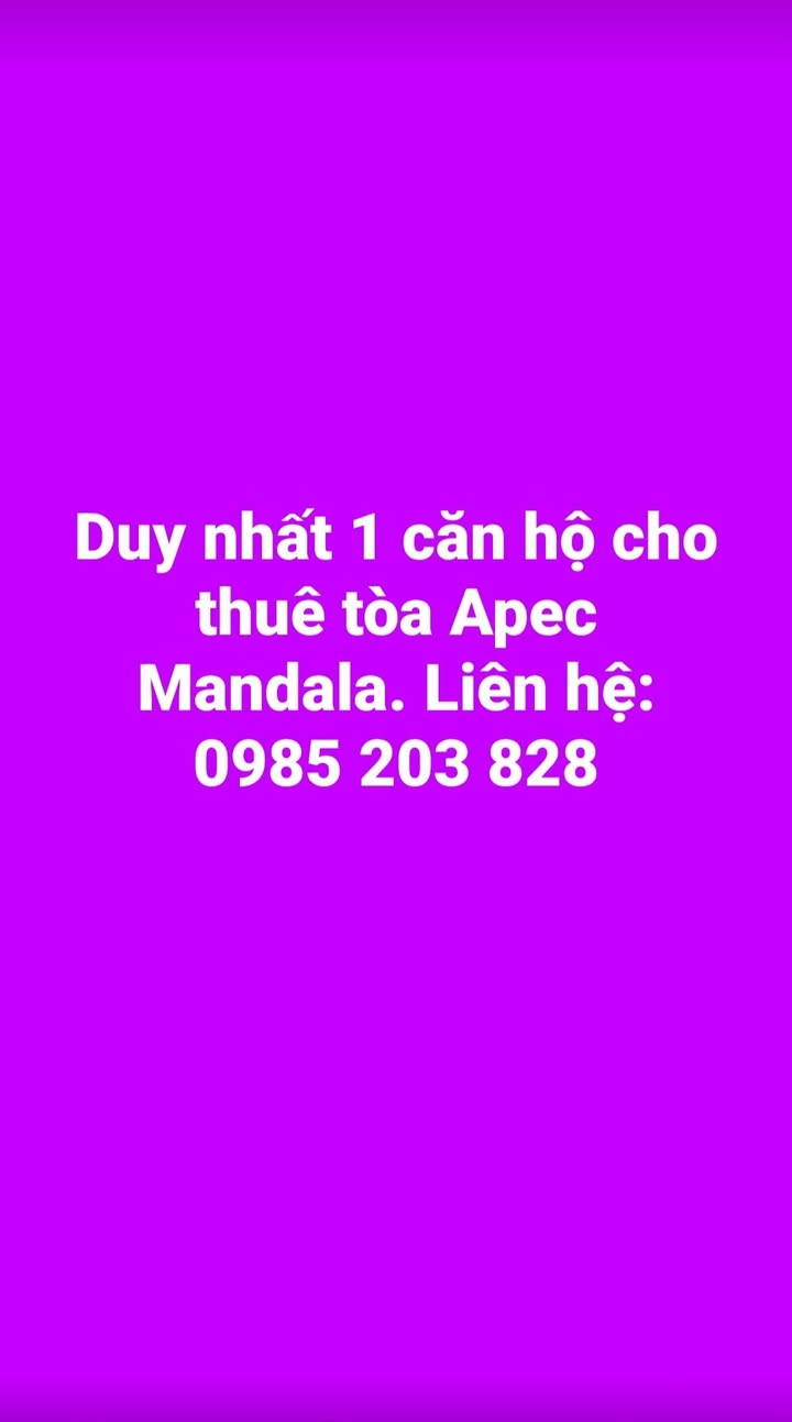 Căn hộ Apec Mandala Wyndham Hải Dương - Cho thuê giá tốt, diện tích rộng rãi!