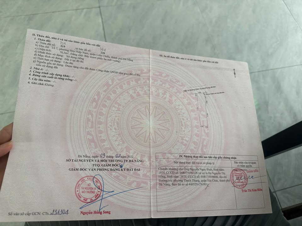 Đất kiệt 4m Đàm Quang Trung, Hòa Hiệp Nam, 70m² giá 2.2 tỷ - Sổ hồng chính chủ, đầu tư sinh lời!