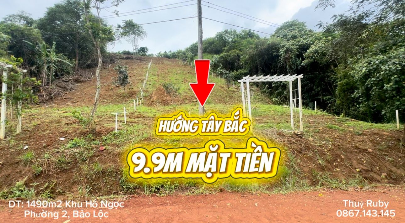 Đất nền Bảo Lộc 1490m² giá 2.6 tỷ - View hồ tuyệt đẹp!