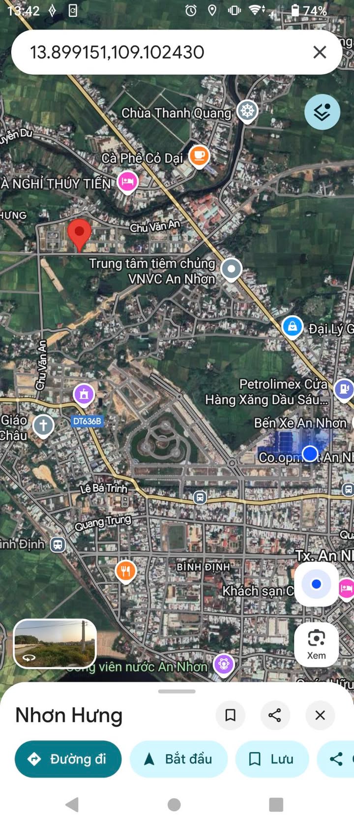 Đất nền góc mặt tiền Hoàng Văn Thụ, An Nhơn 228m² giá 3 tỷ - Cơ hội đầu tư lý tưởng!