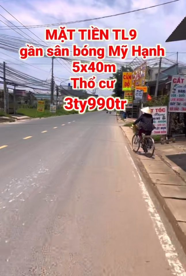 Đất mặt tiền TL9 xã Mỹ Hạnh Bắc 200m² giá 3.99 tỷ - Đầu tư sinh lời ngay!