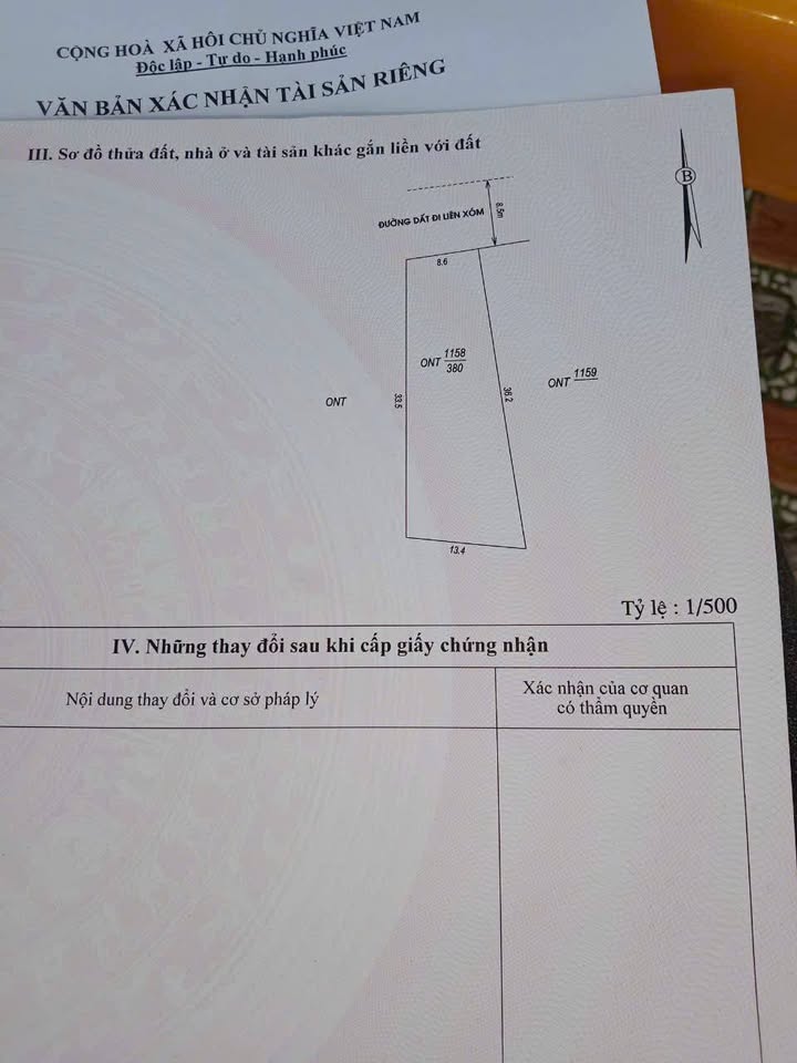 Đất thổ cư Ninh Điền Ninh Thọ 380m² giá 1.5 tỷ - Chính chủ cần bán gấp!
