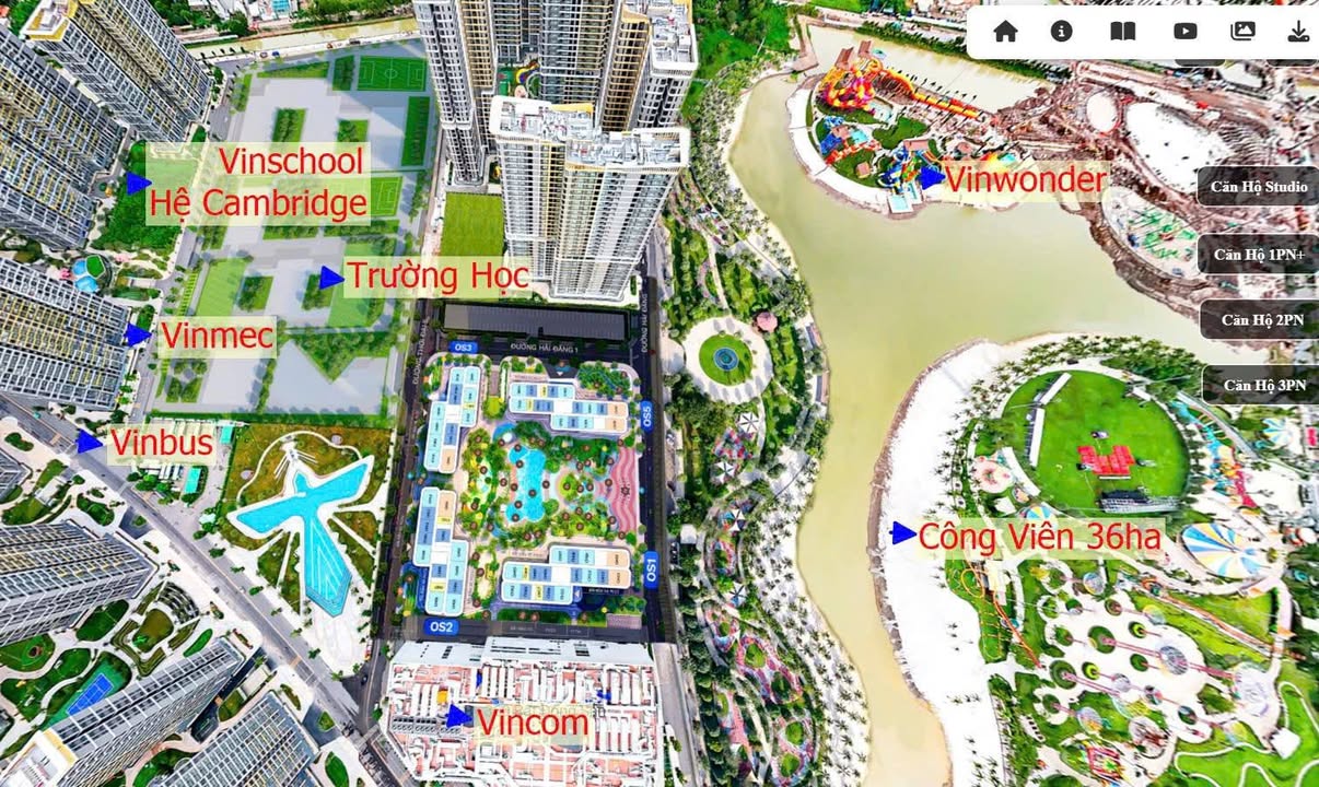 Căn hộ The Opus One Thủ Đức 55m² giá 3 tỷ - View sông Đồng Nai tuyệt đẹp!