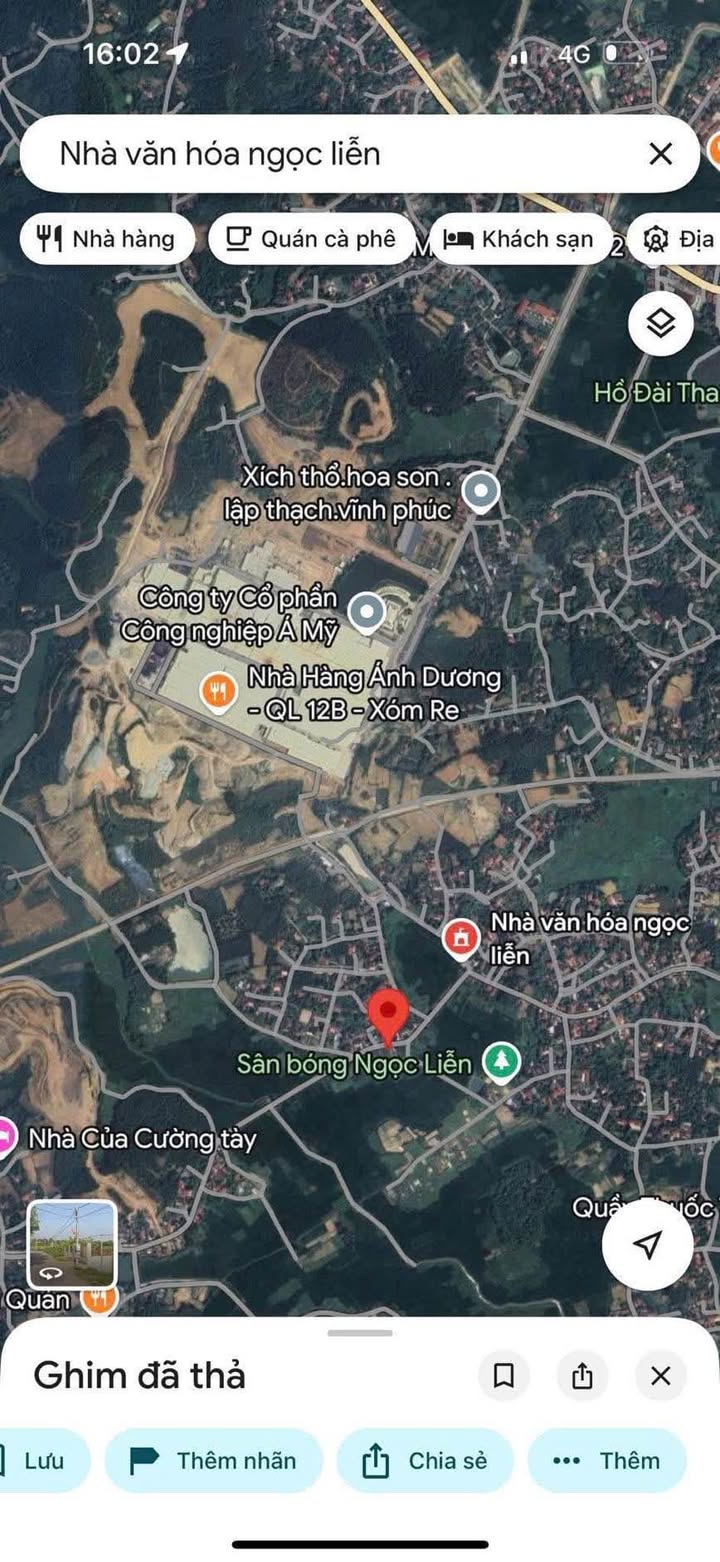 Đất thổ cư Liên Hoà Lập Thạch 120m² giá 1.6 tỷ - Cơ hội đầu tư tuyệt vời!