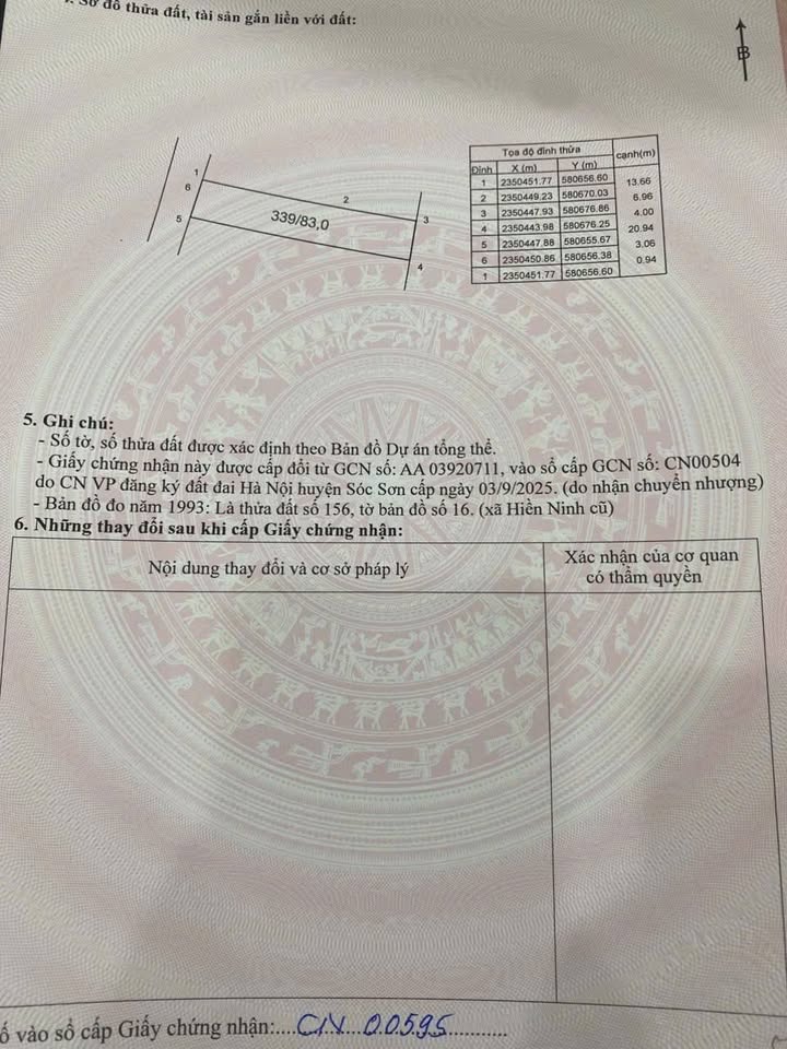 Đất Hiền Lương, Sóc Sơn 83m² giá 2.2 tỷ - Cơ hội đầu tư hấp dẫn!