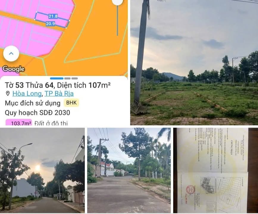 Đất nền lô góc Hòa Long 107m² giá 1.48 tỷ - Cơ hội đầu tư hấp dẫn!
