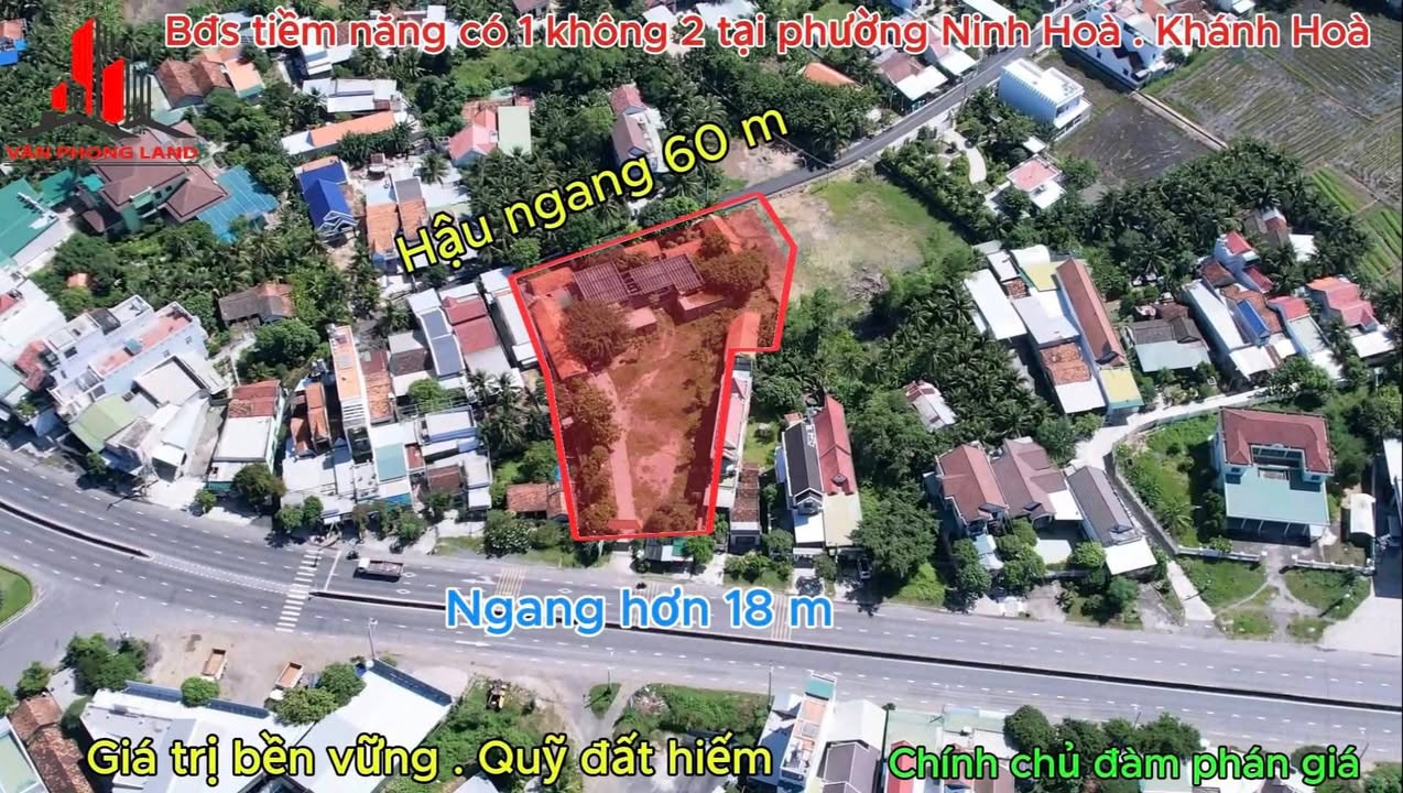 Đất nền Ninh Hòa Khánh Hòa 2400m² - Mặt tiền Quốc lộ 1A, cơ hội đầu tư sinh lời!