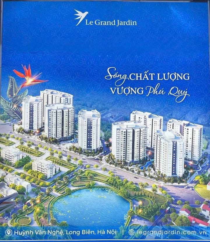 Căn hộ Le Grand Jardin Long Biên 54m² giá 3 tỷ - Sổ đỏ chính chủ, bàn giao ngay!