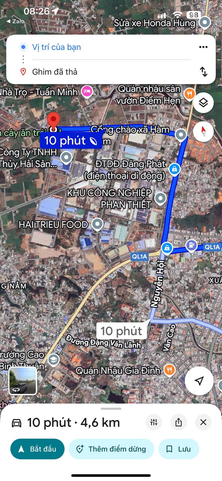 Đất thổ cư 130m² đường Hàm Liêm, Phan Thiết - Giá chỉ 1.6 tỷ, thương lượng!