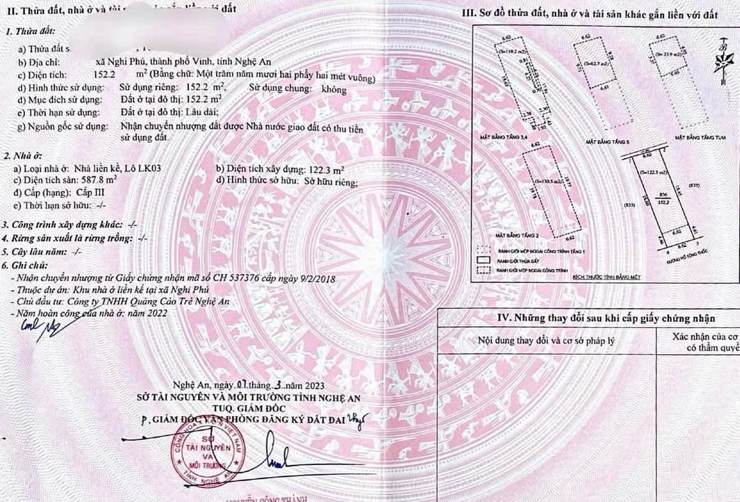 Biệt thự 5 tầng mặt đường Hồ Tông Thốc, TP Vinh 152m² - Đầu tư sinh lời lý tưởng!