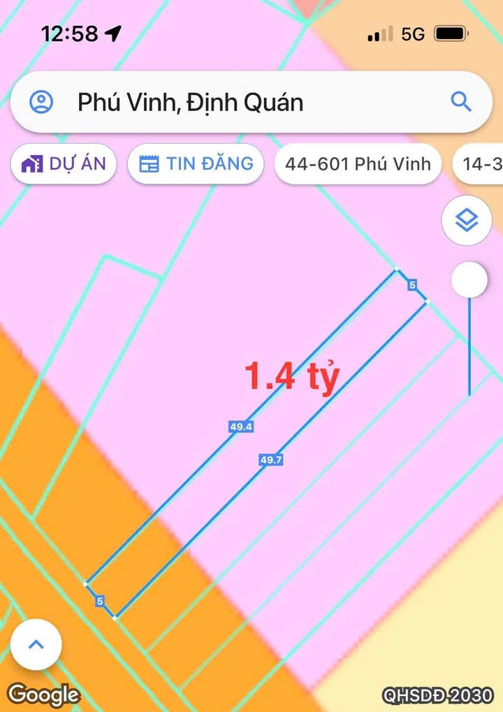Đất thổ cư mặt tiền đường nhựa 115 Phú Vinh, 275m² giá 1.4 tỷ - Cơ hội đầu tư hấp dẫn!