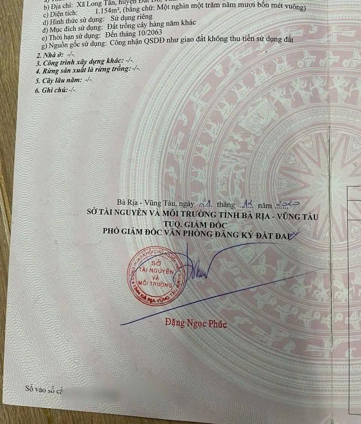 Đất nền Long Tân 1154m² giá 1.75 tỷ - Gần Hồ Suối Môn tuyệt đẹp!