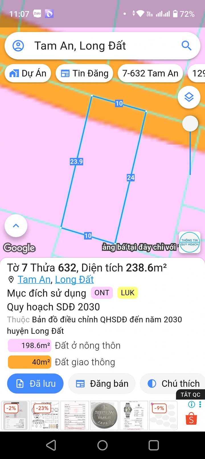 Đất thổ cư 240m² tại Tam Phước - Giá chỉ 1.5 tỷ, công chứng nhanh!
