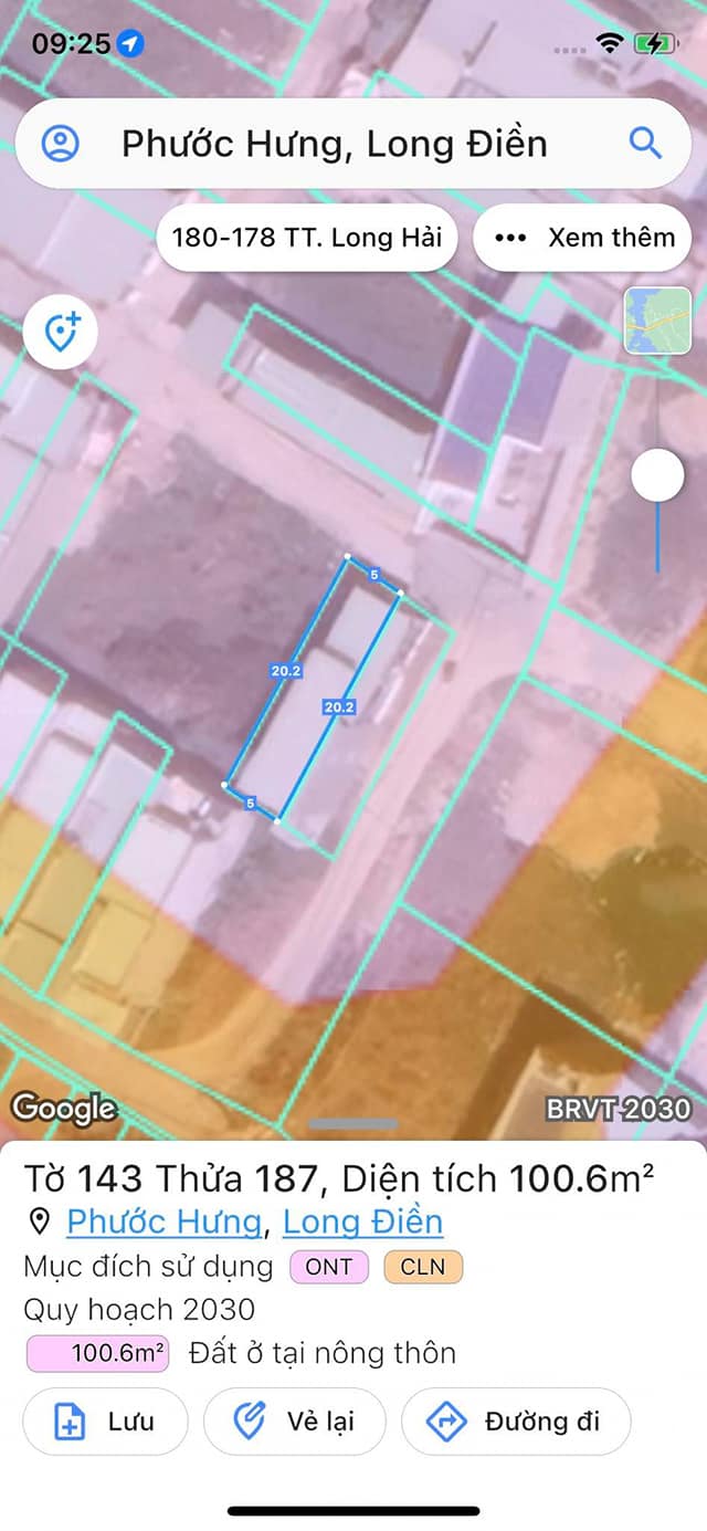Đất nền Phước Hưng, Long Điền 100m² giá 850 triệu - Cơ hội đầu tư tuyệt vời!
