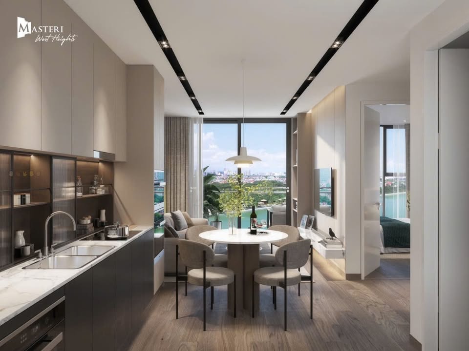 Căn hộ Masteri West Height 2PN giá 12.5 triệu - View thành phố thoáng đãng