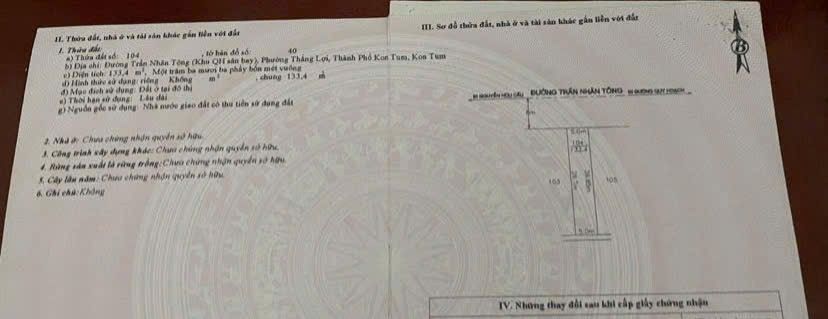 Lô đất đẹp mặt tiền đường Trần Nhân Tông 140m² giá 1.9 tỷ - Cơ hội đầu tư đắc địa!