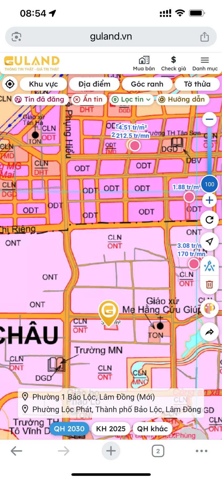 Đất nền trung tâm Bảo Lộc 1276m² giá 6.7 tỷ - Đầu tư sinh lời ngay!