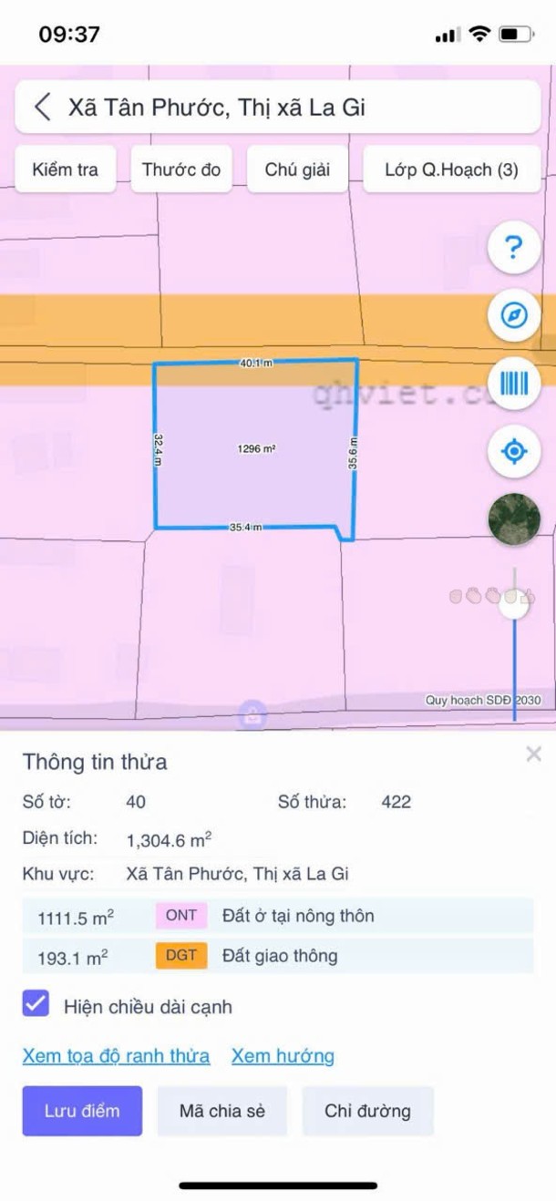 Đất nền LaGi 1296m² giá 4.4 tỷ - Cơ hội đầu tư sinh lời cao!
