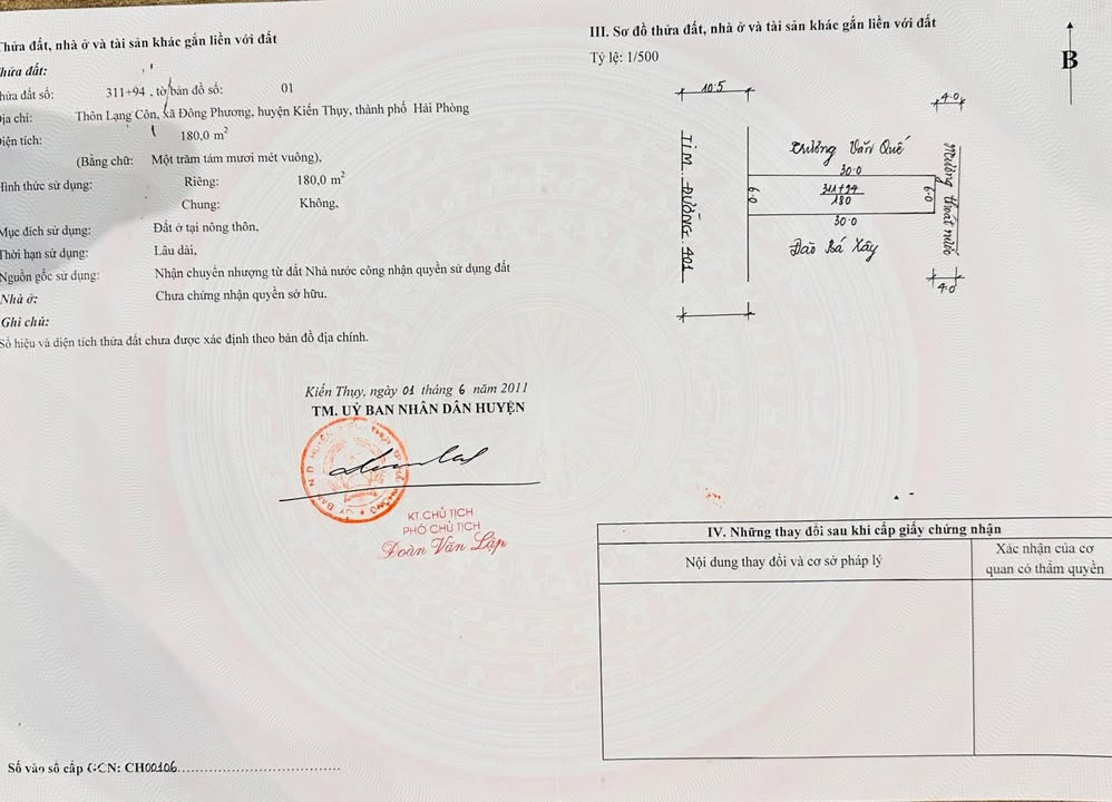 Đất nền mặt đường 361 Đông Phương, Kiến Thụy 180m² - Cơ hội kinh doanh tuyệt vời!