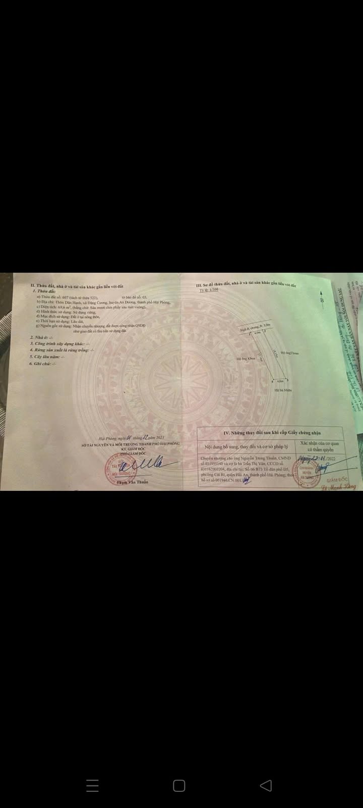 Đất nền Đặng Cương, An Dương 69.6m² giá 1.29 tỷ - Bán gấp chính chủ!