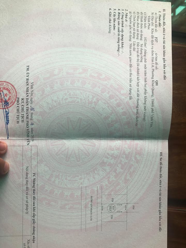 Đất phân lô Khai Quang, Vĩnh Yên 102m² giá 1.1 tỷ - Chính chủ bán gấp!