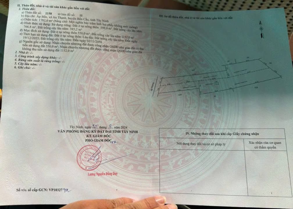 Nhà ở An Thạnh Bến Cầu 1702m² giá 2.5 tỷ - Khu dân cư đông đúc, tiện ích đầy đủ!