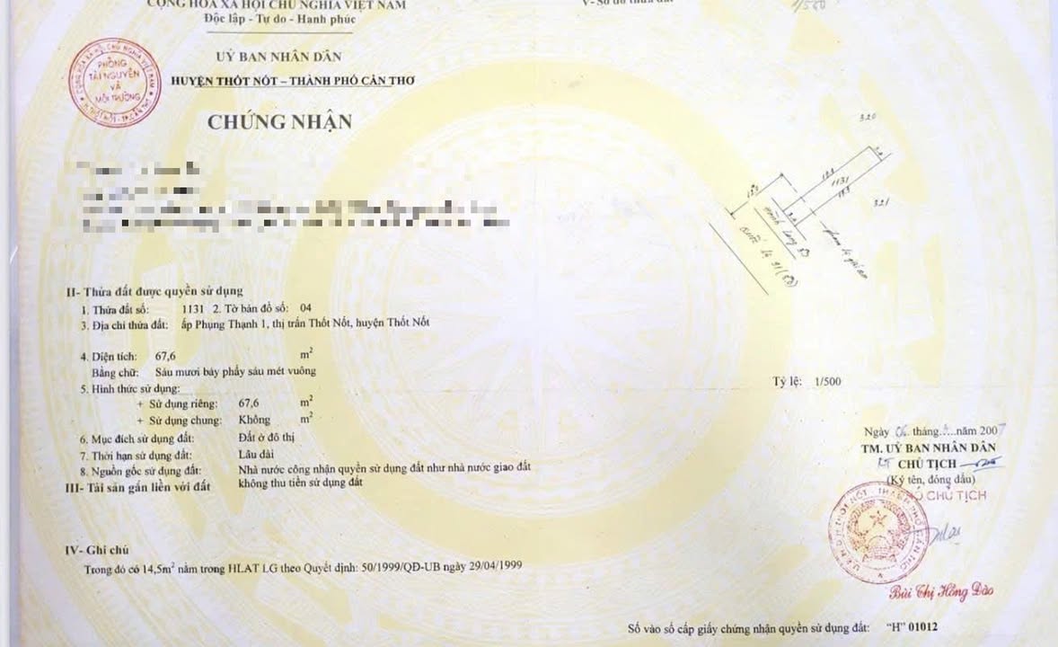 Nhà mặt tiền Quốc lộ 91, Thốt Nốt, Cần Thơ – 67.6m² giá 4.2 tỷ, đầu tư sinh lời!