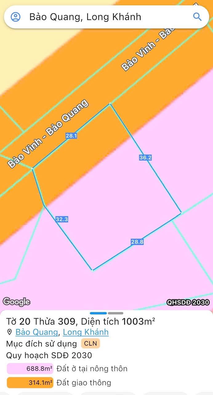 Đất Mặt tiền Bảo Quang, 3600m² giá 2.8 tỷ - Cơ hội đầu tư hấp dẫn!