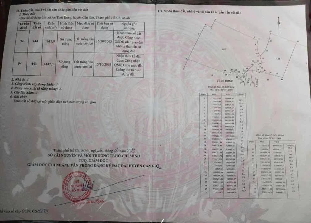 Lô đất An Thới Đông 5.700m² giá 850 triệu - Tiềm năng đầu tư vượt trội!