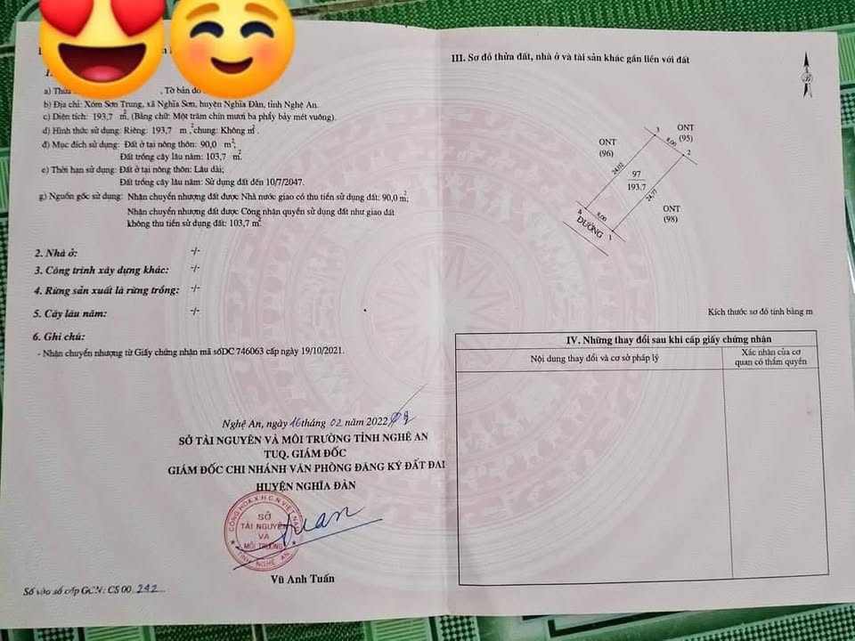 Đất nền Nghĩa Sơn, Nghĩa Đàn 200m² giá chỉ 300 triệu - Sổ đỏ chính chủ!