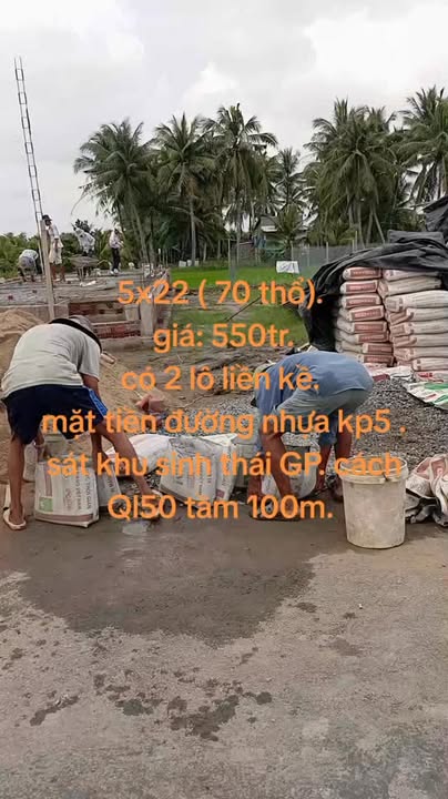 Đất nền Vĩnh Bình, Gò Công Tây 110m² giá chỉ 550 triệu - Sổ đỏ chính chủ sẵn sàng!