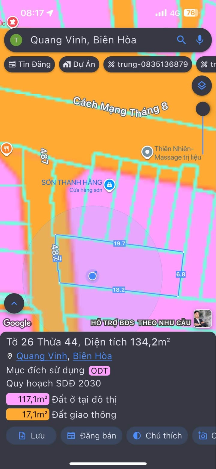 Đất nền Quang Vinh Biên Hòa 133m² giá 6 tỷ - Vị trí siêu trung tâm, tiềm năng đầu tư lớn!