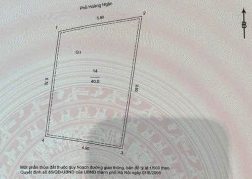 Mặt phố Hoàng Ngân 40m² giá 13.8 tỷ - Sổ đỏ chính chủ, giao dịch ngay!