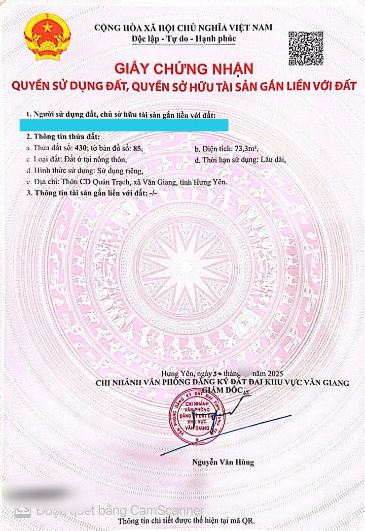 Đất nền Liên Nghĩa, Văn Giang 73m² giá chỉ 3 tỷ - Đầu tư sinh lời ngay!