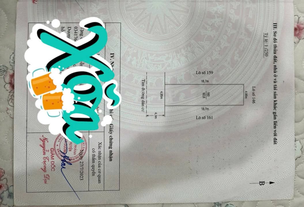 Bán đất chung cư Tổ 6, Thị trấn An Dương 92,6m² giá 3 tỷ - Vị trí thuận lợi, giao thông thuận tiện!