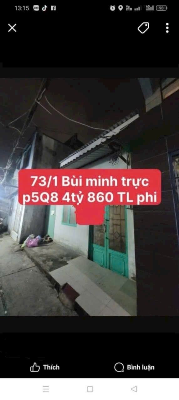 Nhà bán Bùi Minh Trực, P5, Q8 - Diện tích 54m², giá 4.86 tỷ - Cơ hội đầu tư tuyệt vời!