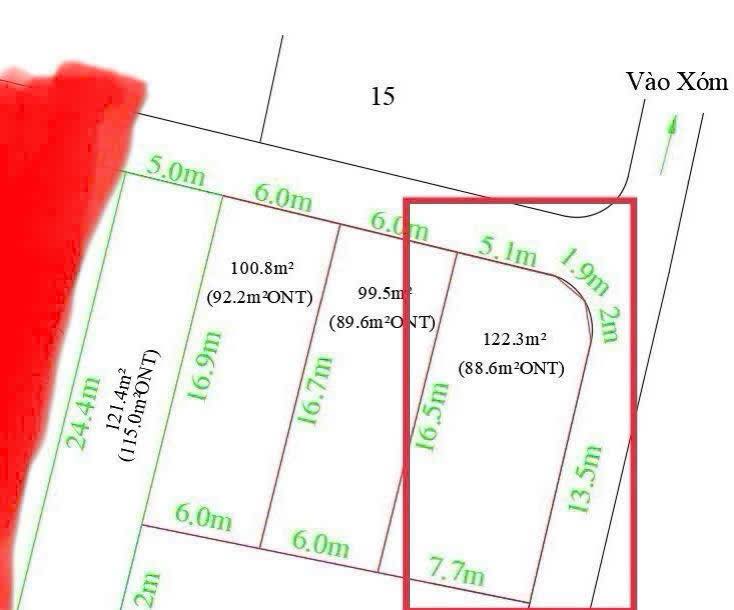 Đất thổ cư Cần Giờ 122m² giá 5 tỷ - Lô góc 2 mặt tiền đường!