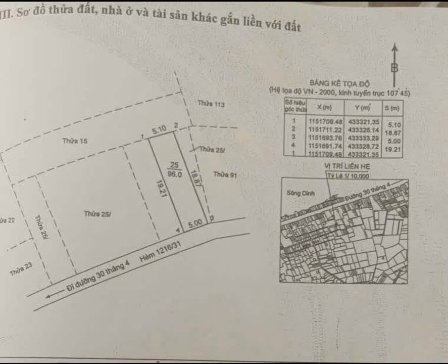 Bán đất sổ đỏ hẻm 1216 đường 30/4 Vũng Tàu 96m² - Đầu tư lý tưởng!
